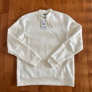 Zara White Mock/High Neck Sweater